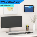 GDINDINFAN 3 Single Pocket Wall File Holder, Mesh Hanging File Folder Paper - Image 2