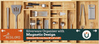Silverware Organizer Large, Magnetic Connected Expandable 13 Slots Silverware by Besilord