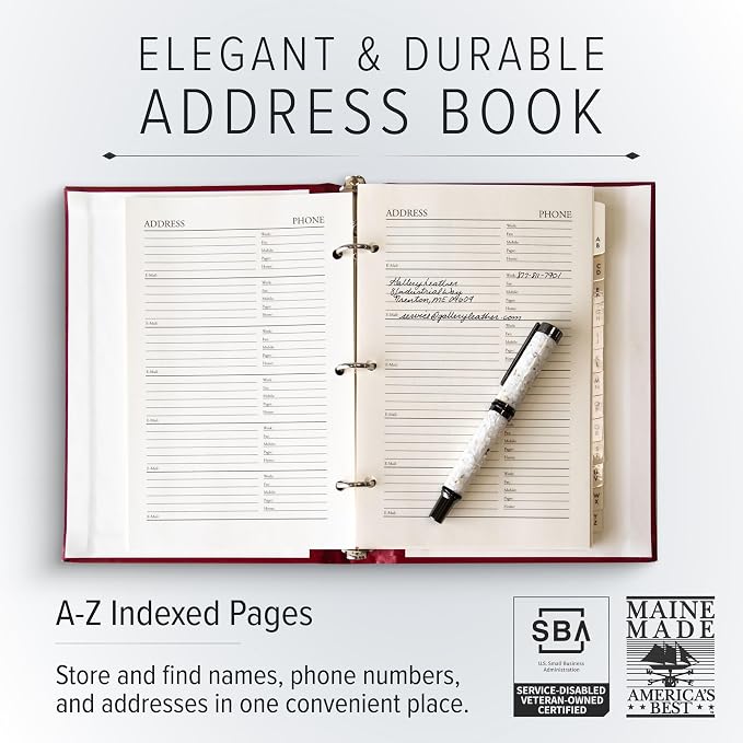 Gallery Leather Desk Address Book - Image 2