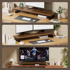 NestNeat Dual Monitor Stand Riser, 39 Inch Large Wood Monitor Stands - Image 5
