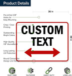Custom Arrow, Custom Directional Sign, Two Way Arrow, 36x48 Inches, Rust Free - Image 6