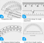 6 Sets Compass and Protractor Sets Student Basics Geometry Math Set Metal - Image 5