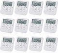 Weewooday 12 Pcs Digital Kitchen Magnetic Timer Bulk Classroom Count up by Weewooday