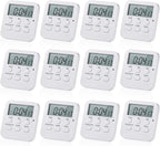 Weewooday 12 Pcs Digital Kitchen Magnetic Timer Bulk Classroom Count up by Weewooday