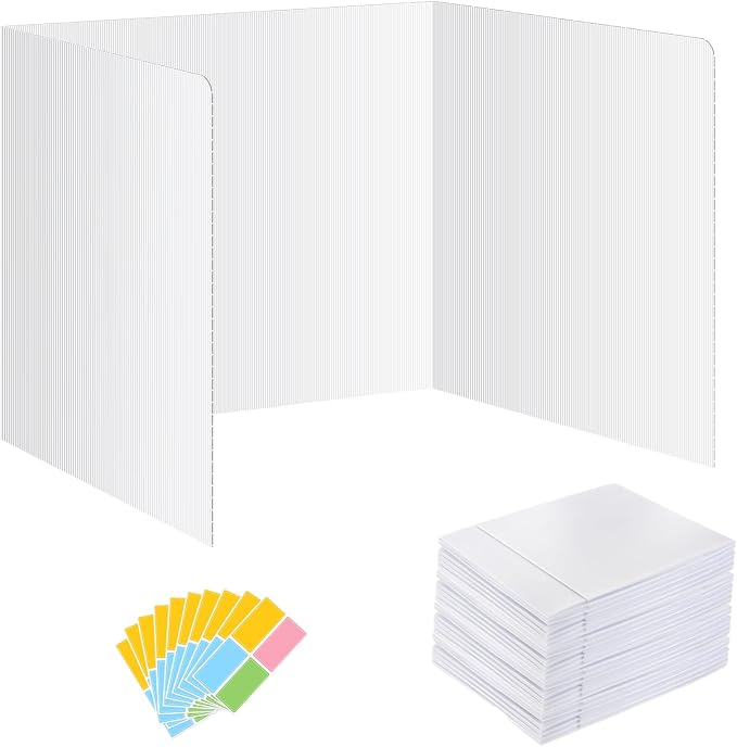 24 Pack Privacy Shields for Student Desks, Privacy folders for Student Testing by bcabo