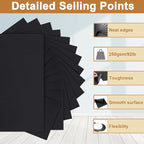 Silunkia 120 Sheets Black Cardstock 8.5 x 11 Printer Paper, 250gsm/92lb - Image 3