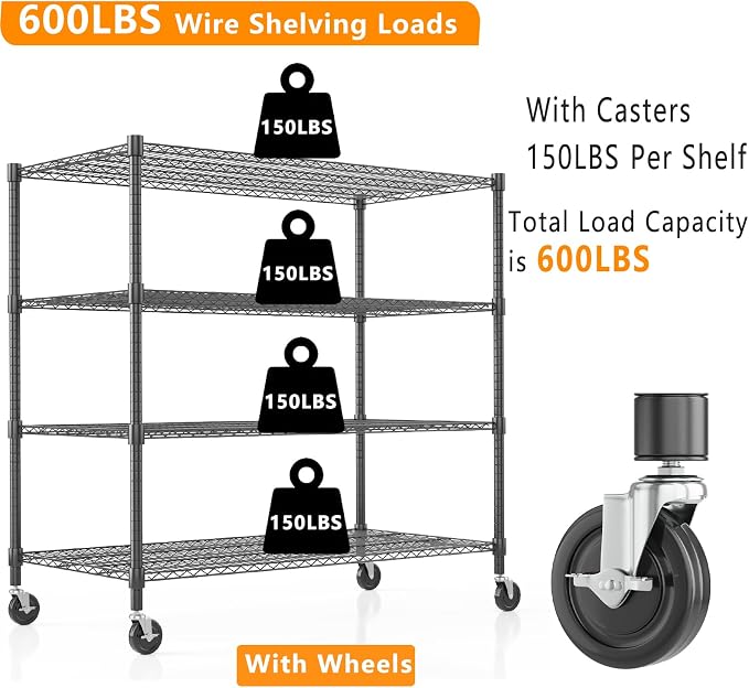 Himimi 4 Tier Wire Shelving - Image 8