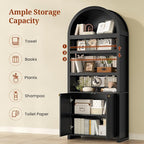 81" Tall Arched Cabinets, Bookcase - Image 4