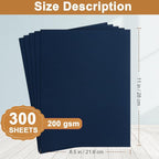 Silunkia 300 Sheets Navy Blue Cardstock 8.5 x 11 Crafts Paper, 75lb Heavyweight - Image 2