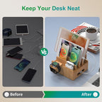 Pezin & Hulin Cell Phone Charging Stations, Bamboo Dock Organizer - Image 6