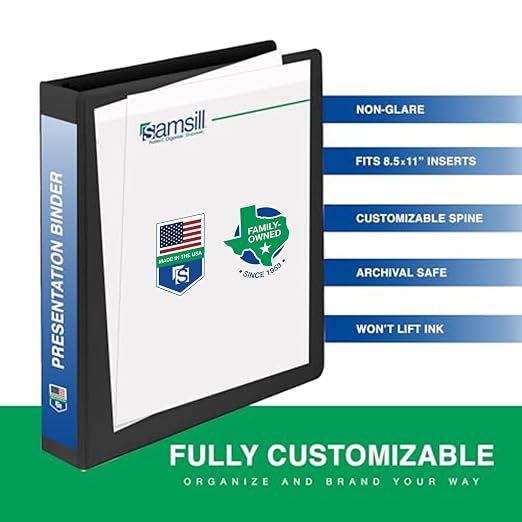 Samsill 1.5 Inch 3 Ring Binders, Made in USA, Economy Round Ring, 325 Sheet - Image 3