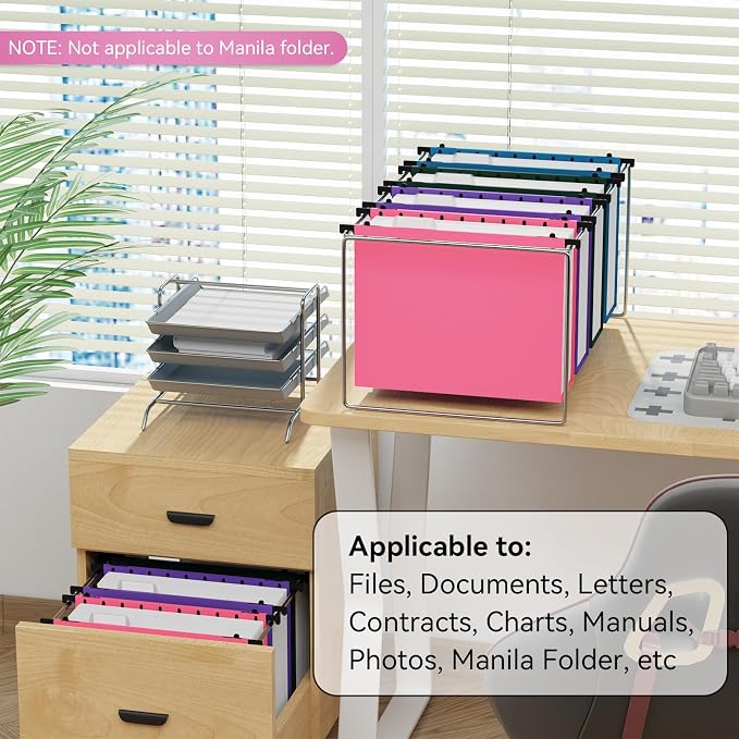 ANSOOK Plastic Hanging File Folders Letter Size, 3 Inch Reinforce Expanding - Image 5