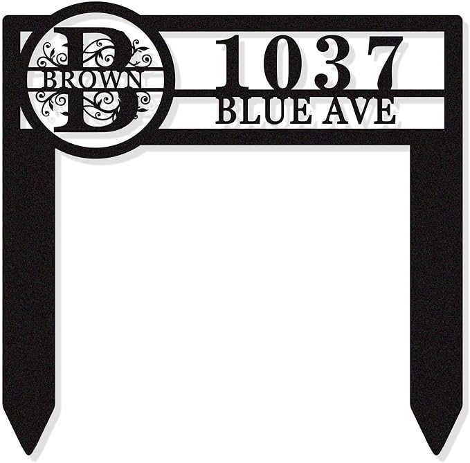 Personalized Metal Adress Sign by HYTSIGN