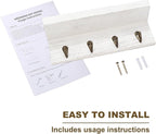 HRONRAD Rustic Key Holder for Wall, Farmhouse Wall Shelf - Image 7