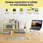 YGYQZ Adjustable Desktop Organizer Shelf – Space-Saving Desk Shelves & Desktop - Image 5