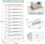 SYKIARIOL Rolling Cart with Drawers, 10 Drawer Rolling Cart, Rolling storage - Image 2