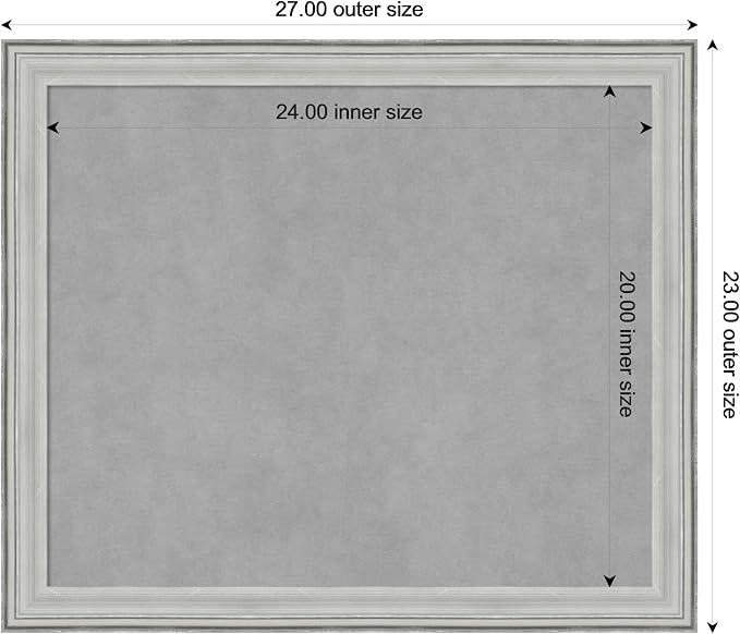 Amanti Art Silver Framed Magnetic Board 23x27 Medium Vision Board - Image 3