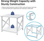 Fannova 23.6 x 23.6 Inches Large Printer Stand, 2 Tier Square Printer Table - Image 4