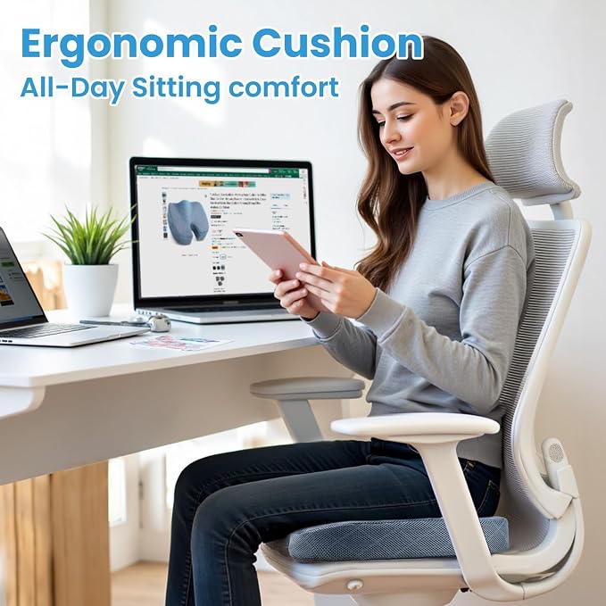 TushGuard Office/Car Seat Cushion, Non-Slip Sciatica & Back Coccyx Tailbone - Image 7