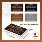 MotiMind 4 Pcs 4 Colors Archival Pigment Waterproof Ink Pad - Image 2