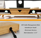 Homerays Bamboo Monitor Stand Riser, No Assembly Required Exquisite Monitor - Image 6