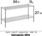 Regal Altair 18" Deep x 54" Wide x 27" Height Wire Shelving Kit | 2-Tier | NSF - Image 3