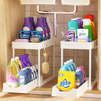 APWNRJA Under Sink Organizers and Storage 2 Pack, Pull-Out Sliding Cabinet by Unknown