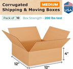 Medium Moving & Shipping Boxes 12x12x4 inches - Image 2