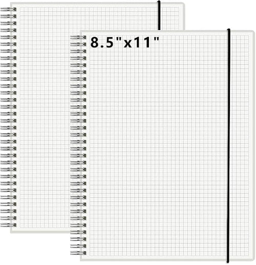 120 GSM Thick Paper Graph Spiral Notebooks 8.5" × 11" by WRENBENNOTEBOOK