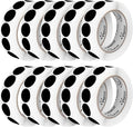 Perco Black 1-Inch Perforated Circle Dot Sticker Labels — 10 Rolls, 000 Round by Perco