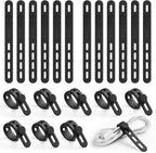 Lamicall 20Pack Silicone Cable Ties, Office Desk Organizer Accessories by Lamicall