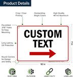 Custom Arrow, Custom Directional Sign, Right Arrow, 7x10 Inches, Rust Free .040 - Image 6