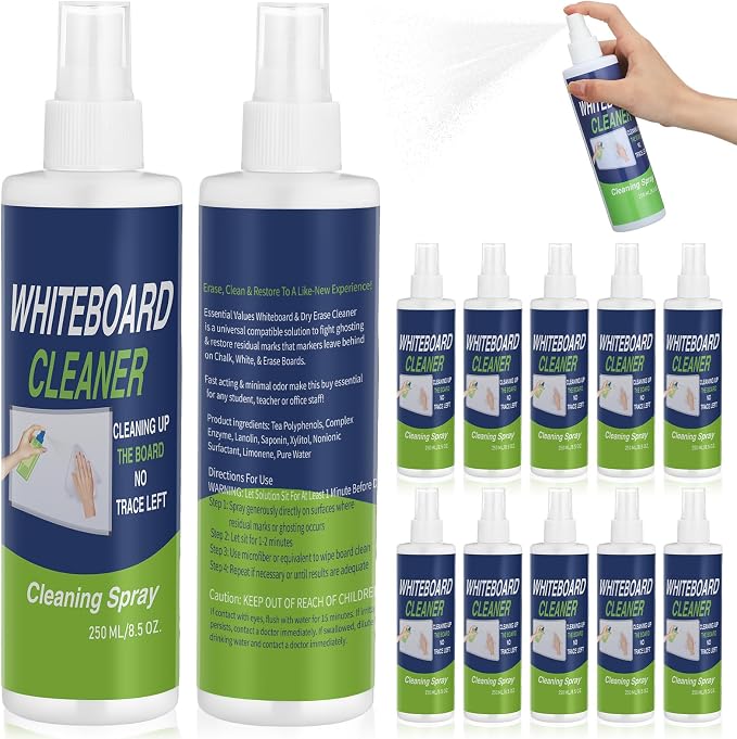 Swiffen 12 Pack Whiteboard Cleaner Spray Bottle 8.5oz Dry Erase Board Surface by Swiffen