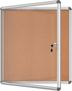 Mifuro 28"x26" Enclosed Bulletin Board, Lockable Weather-Resistant Aluminum by MifuroOfficeProduct