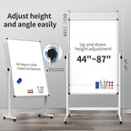 Double-Sided Corkboard Whiteboard, 32 x 48 Inches Dry Erase Board on Wheels - Image 3