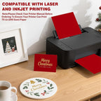 Cardstock 8.5 X 11, 80 Sheets Christmas Red Card Stock, 75lb/ 200gsm Copy Paper - Image 4