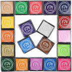 GTLZLZ Ink Pads for Kids, 20 Colors Craft Ink Pad, Washable Finger Ink Pads for - Image 2