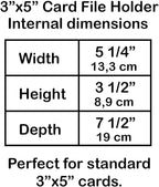 Acrimet 3 x 5 Card File Holder Organizer Box Metal Base Heavy Duty - Image 9
