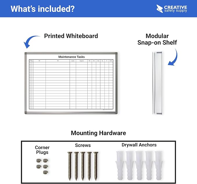 Maintenance Tasks Whiteboard 36"x 24" - Image 6