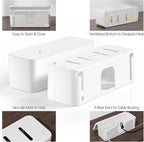 YECAYE 2 Pack Cable Management Box, Pet Friendly Cord Organizer Box - Image 7