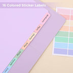 SKYDUE Durable Plastic 8-Tab Dividers, Big Tab Dividers - Image 5