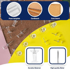 DANRONG 800 PCS Clear Push Pins, Standard Thumb Tacks - Image 3