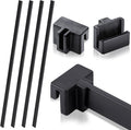 Epakh 4-Piece PVC Black Hanging File Folder Rails by Epakh