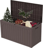 Decksplore 100 Gallon Outdoor Storage Box Waterproof, Lockable Resin Deck Box - Image 5