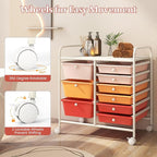 LDAILY 9 Drawer Rolling Storage Cart, Rolling Cart - Image 6