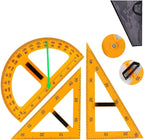 Magnetic Geometry Tool, Protractor, Triangle Rulers Easy Attachment Blackboard by CAQ