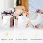 Shimmer Shiny White Envelopes 5.25 x 7.25 inches 100 PCS, Goefun A7 Euro V Flap - Image 5