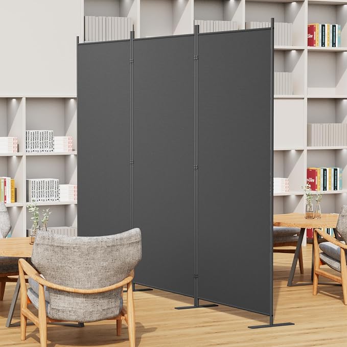 Helios&Hestia 3-Panel 6 ft Tall Indoor Folding Room Divider, Portable Privacy - Image 3