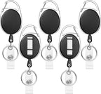 SOVYOULIVE 5 Pack Heavy-Duty Retractable Badge Holders by Unknown