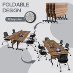 Folding Conference Table 4ft 5ft, Foldable Office Meeting Desk - Image 3